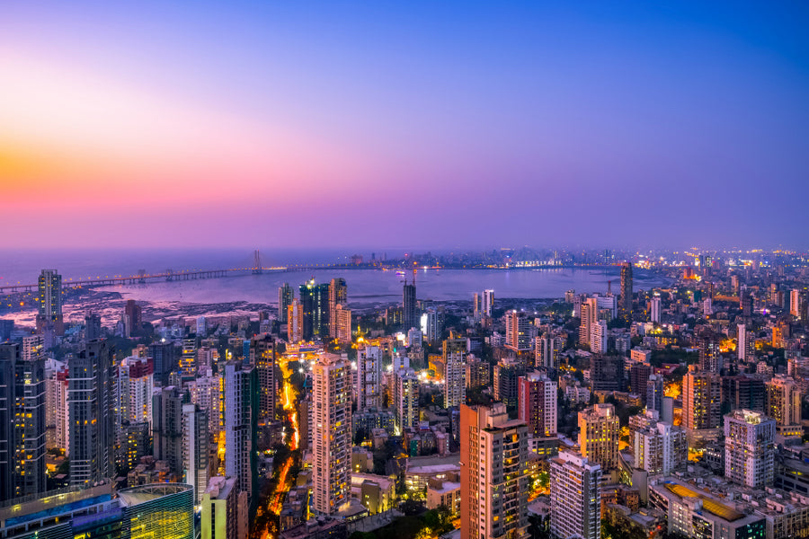 Mumbai Cityscape & Sea Photograph Print 100% Australian Made