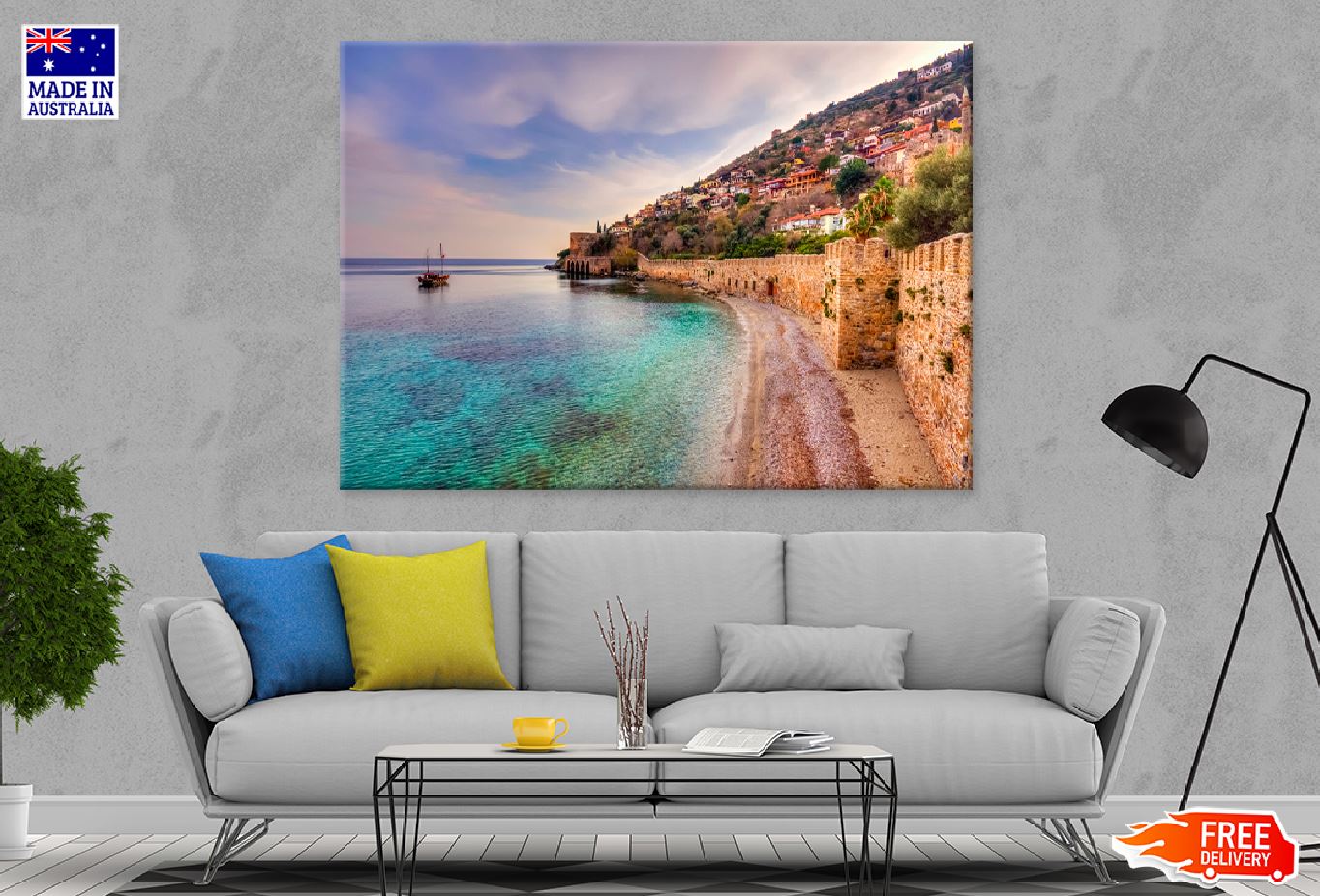 Alanya Town Sea Photograph Turkey Print 100% Australian Made