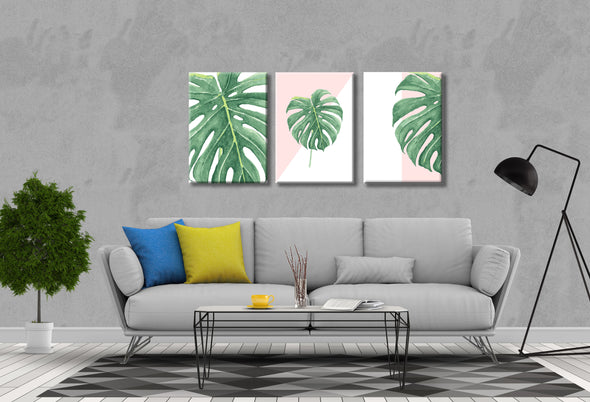 3 Set of Watercolour Leaves Stunning High Quality Print 100% Australian Made