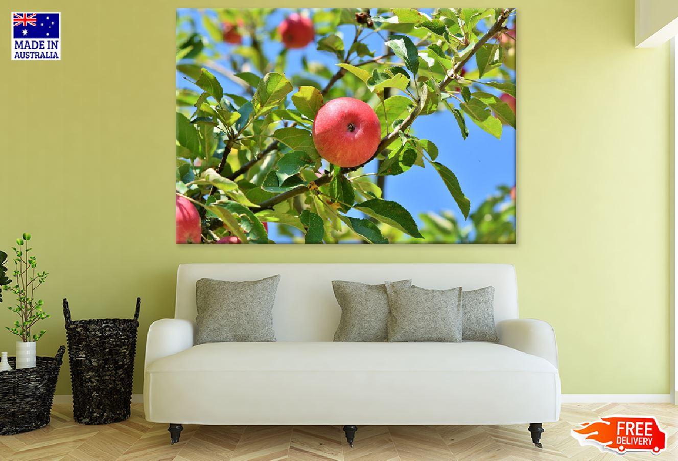 Apple on Tree Closeup Photograph Print 100% Australian Made