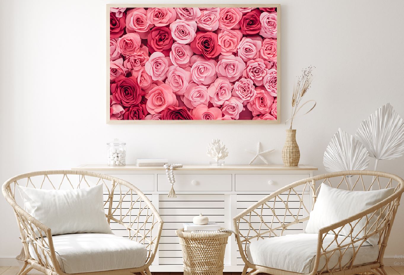 Red & Pink Roses Closeup View Photograph Home Decor Premium Quality Poster Print Choose Your Sizes