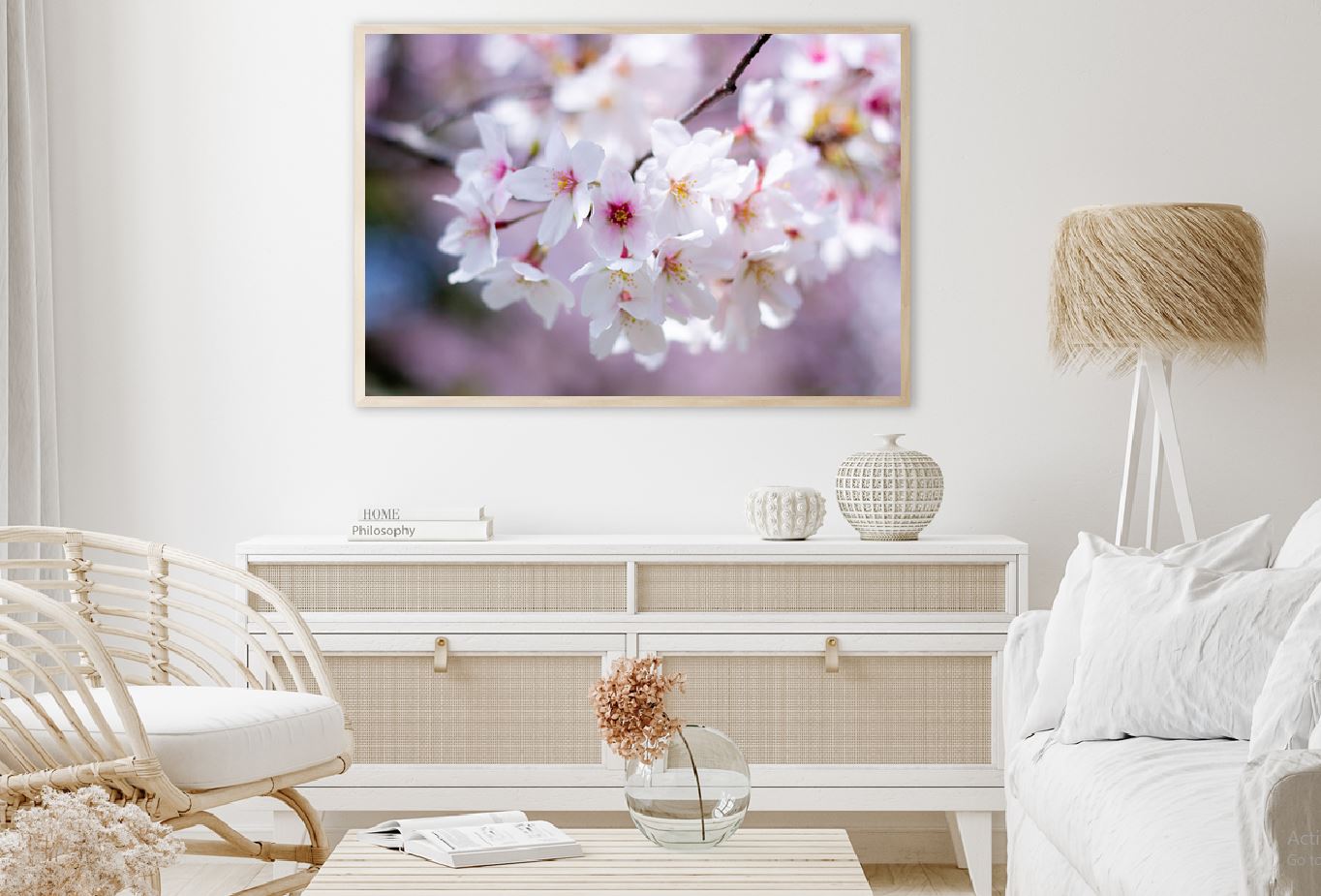 White Cherry Flowers Closeup View Photograph Home Decor Premium Quality Poster Print Choose Your Sizes