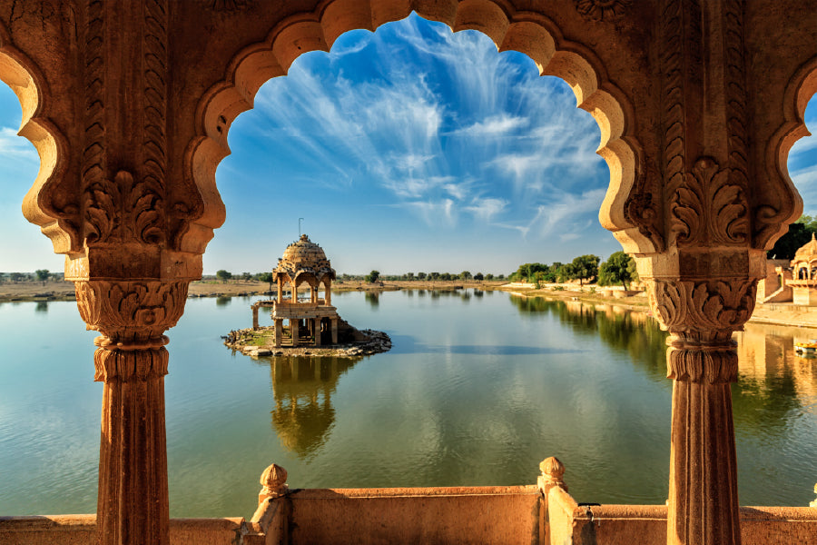 Gadi Sagar Arch Lake View Photograph India Home Decor Premium Quality Poster Print Choose Your Sizes