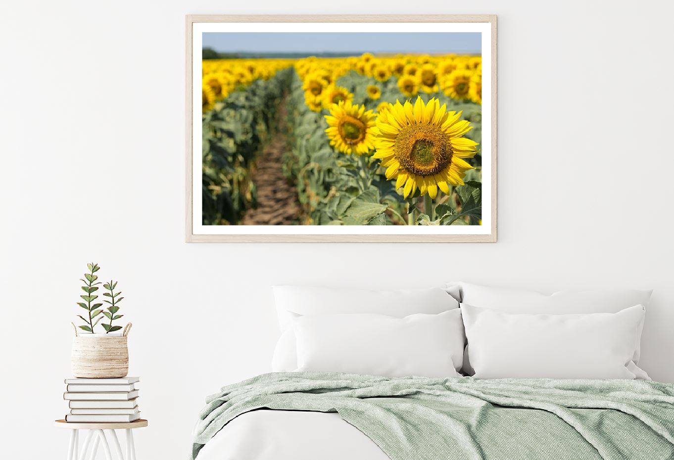 Sunflower Field Closeup View Photograph Home Decor Premium Quality Poster Print Choose Your Sizes