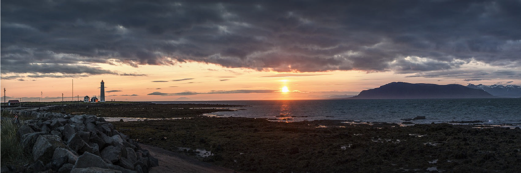 Panoramic Canvas Sea Sunset Scenery High Quality 100% Australian Made Wall Canvas Print Ready to Hang