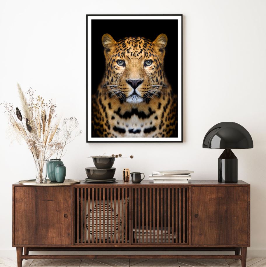 Leopard Face Portrait Photograph Home Decor Premium Quality Poster Print Choose Your Sizes