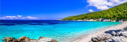 Panoramic Canvas Skopelos Island Sea View Photographin High Quality 100% Australian Made Wall Canvas Print Ready to Hang