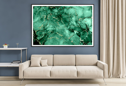 Green & Black Abstract Design Home Decor Premium Quality Poster Print Choose Your Sizes