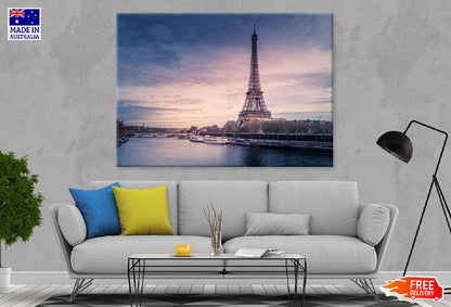 Eiffel Tower View From Lake View Photograph Print 100% Australian Made