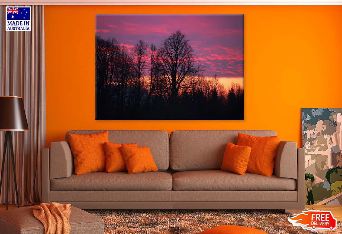 Dead Trees & Colorful Clouds View Photograph Print 100% Australian Made