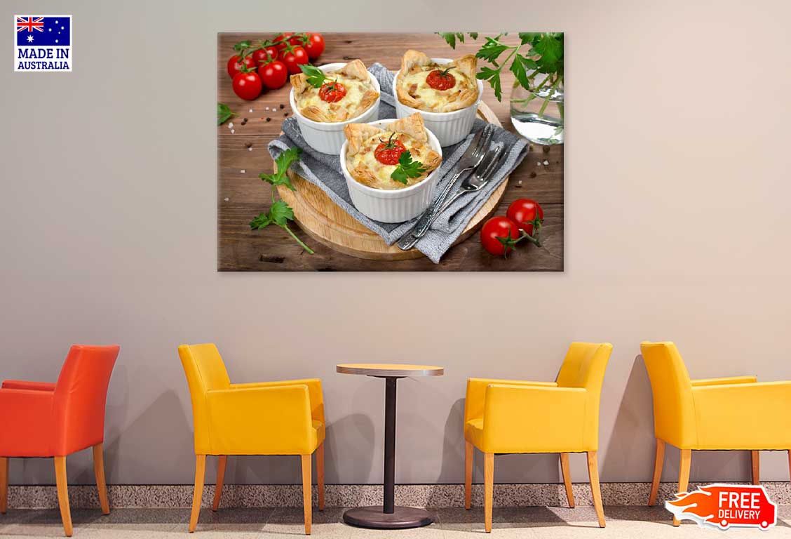 Egg Gourmet Cheese Bake with Pot View Photograph Print 100% Australian Made