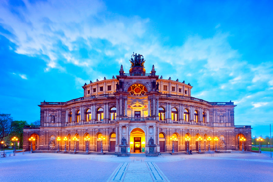 Dresden Semperoper at Twilight View Print 100% Australian Made