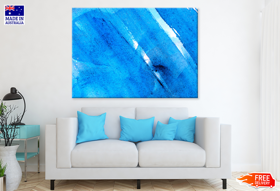 Blue & White Abstract Design Print 100% Australian Made