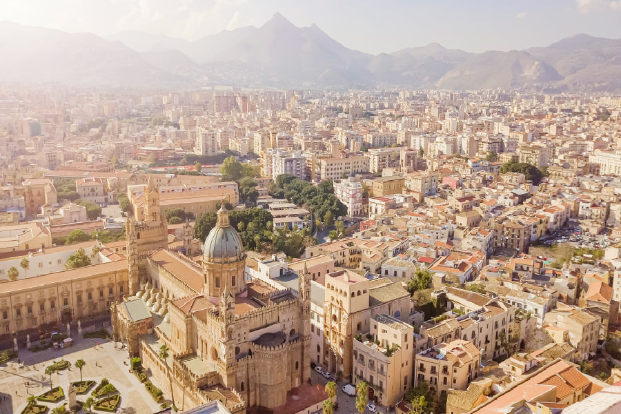 Aerial View of Old Town Palermo Photograph Print 100% Australian Made