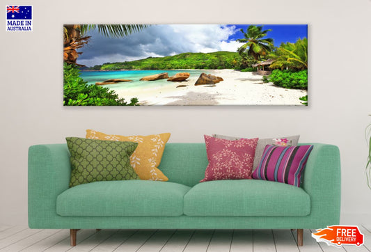 Panoramic Canvas Stunning Sea Scenery Photograph High Quality 100% Australian made wall Canvas Print ready to hang