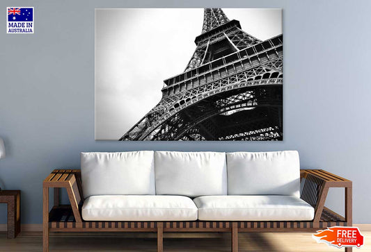 Eiffle Tower Bottom B&W View Photograph Print 100% Australian Made