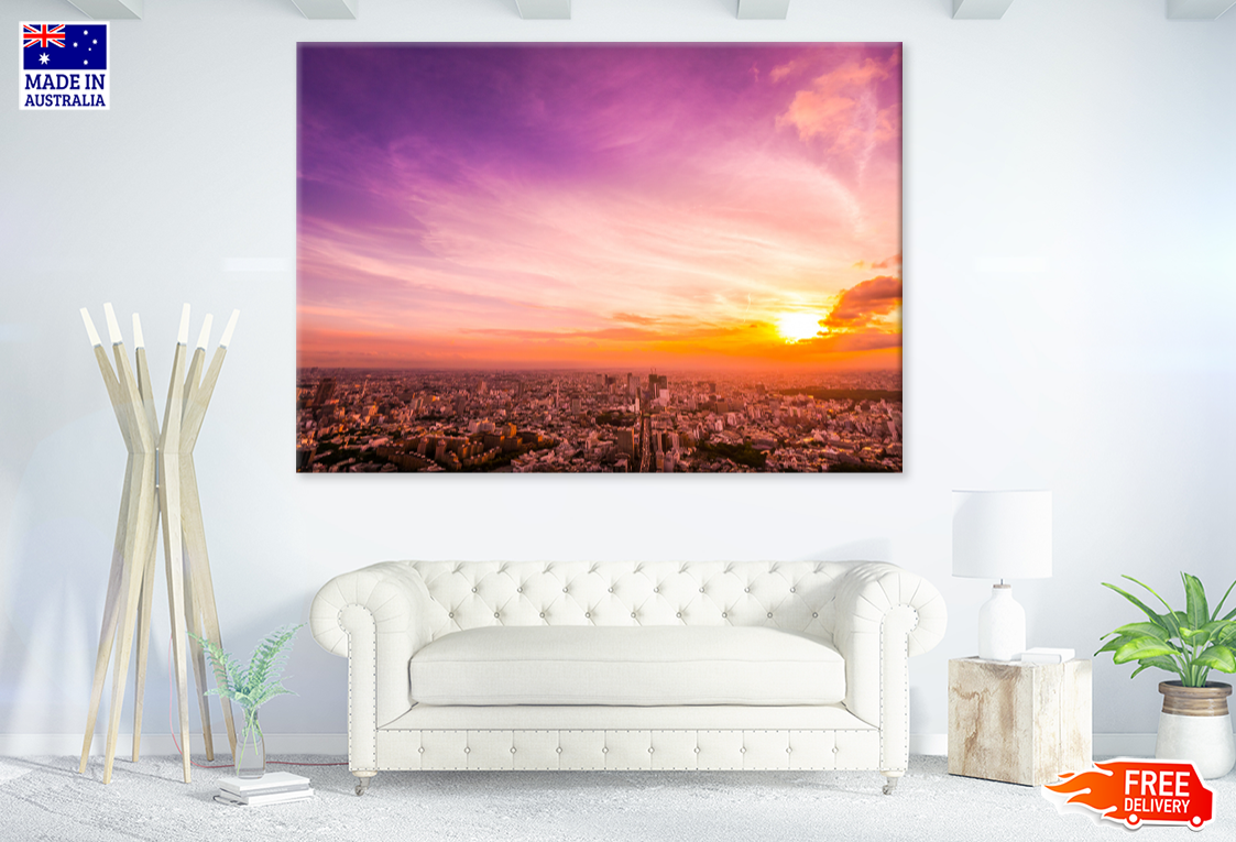 City Scape & Sunset Scenery View Photograph Print 100% Australian Made