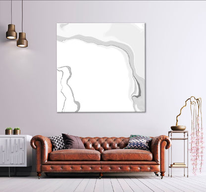 Square Canvas Minimal Marble Wave Abstract Design High Quality Print 100% Australian Made