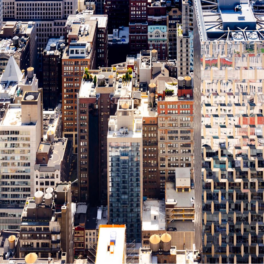 Square Canvas New York City Skyscrapers View Photograph High Quality Print 100% Australian Made