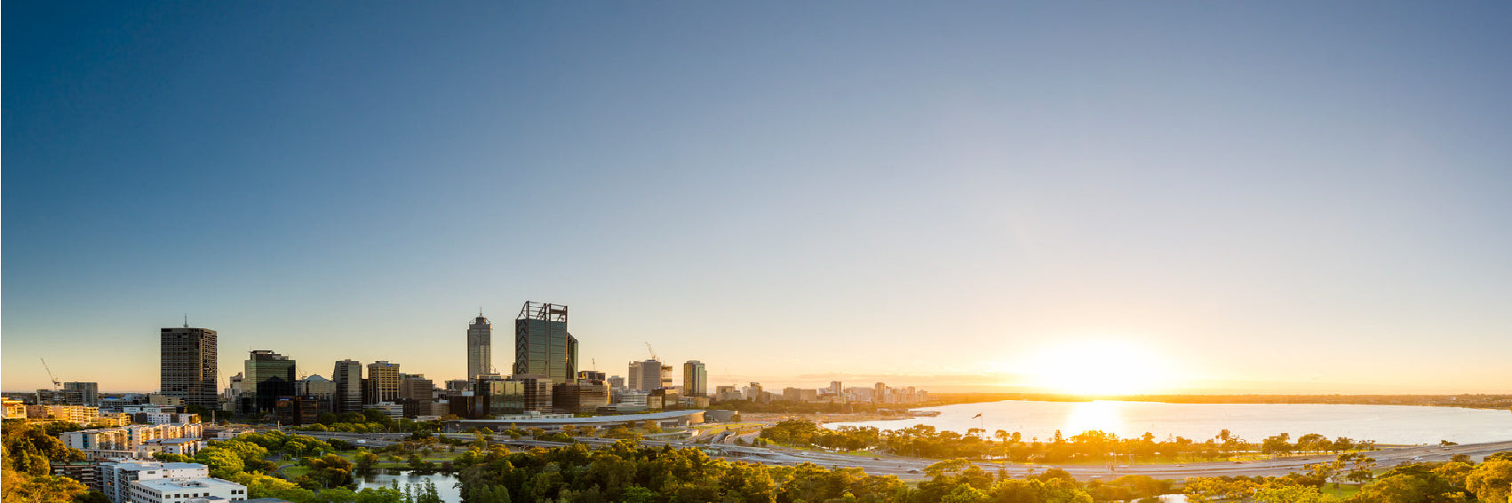 Panoramic Canvas City & Sunset Scenic High Quality 100% Australian Made Wall Canvas Print Ready to Hang