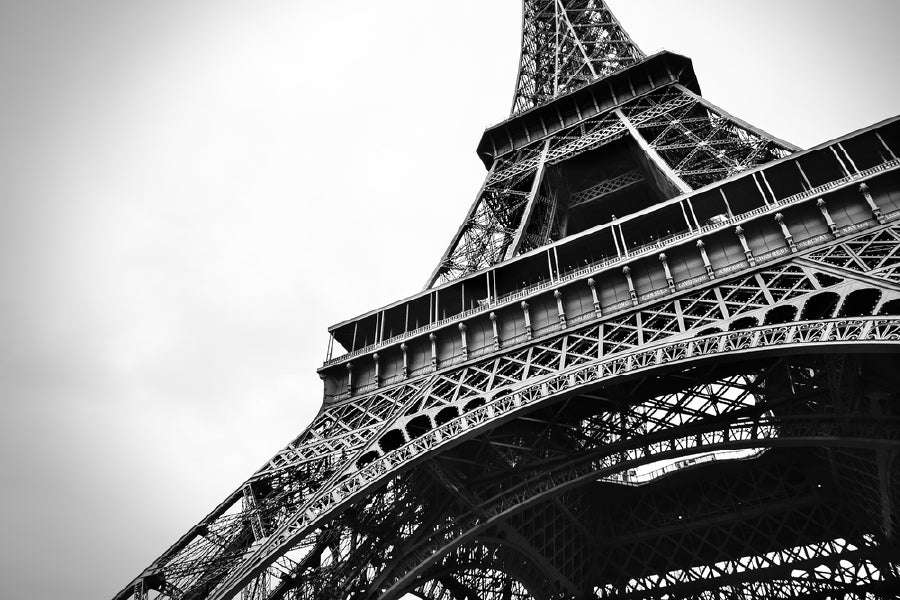 Eiffle Tower Bottom B&W View Photograph Print 100% Australian Made