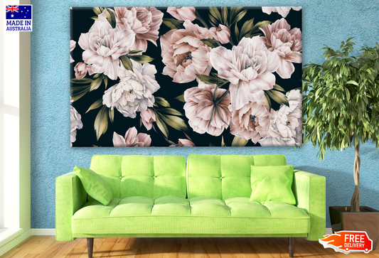 Pink Flower Bunch Painting Print 100% Australian Made