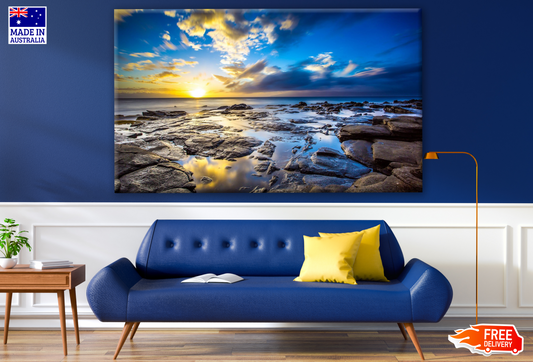 Stunning Beach View in Sunset Print 100% Australian Made