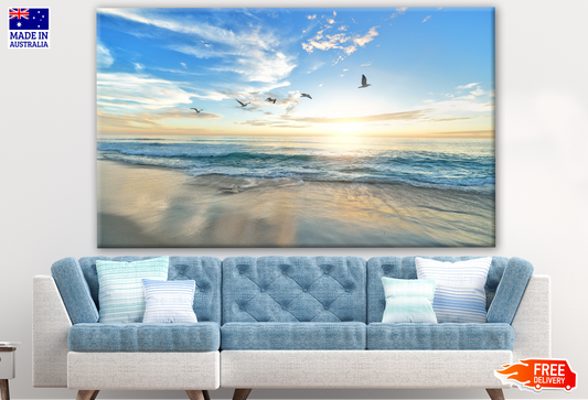 Stunning View of Beach Sunset View Photograph Print 100% Australian Made