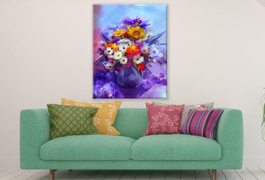 Colourful Flower Vase Painting Print 100% Australian Made