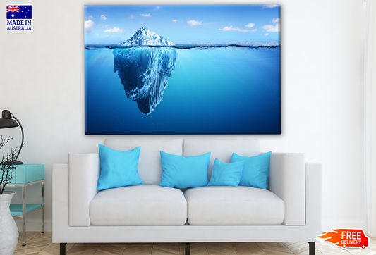 Iceburge Under Water & Upper View Print 100% Australian Made