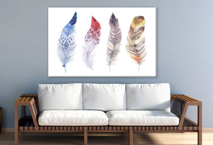 Colourful Bohemian Feathers Painting Print 100% Australian Made