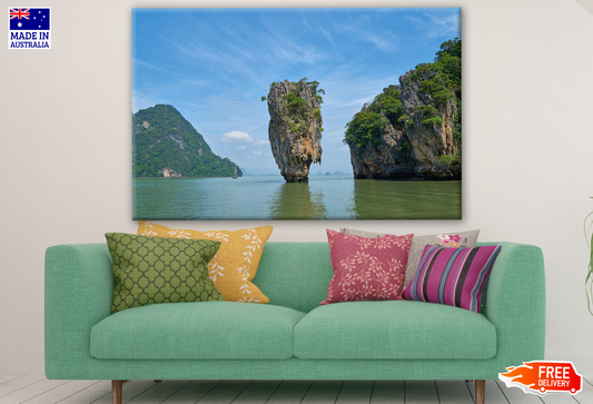 Stunning Beach View with Rocks Photograph Print 100% Australian Made