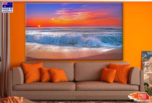 Stunning Beach Sunset Photograph Print 100% Australian Made