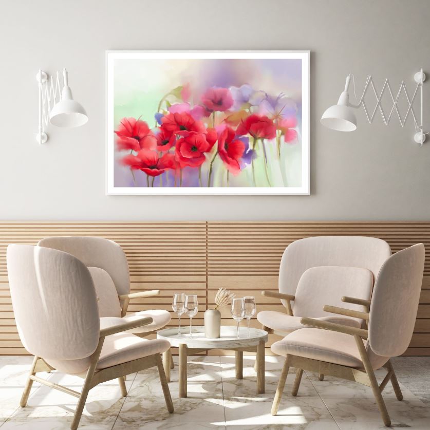 Colorful Flowers Watercolor Painting Home Decor Premium Quality Poster Print Choose Your Sizes