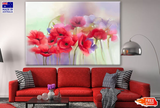 Red Flower Watercolour Painting Print 100% Australian Made