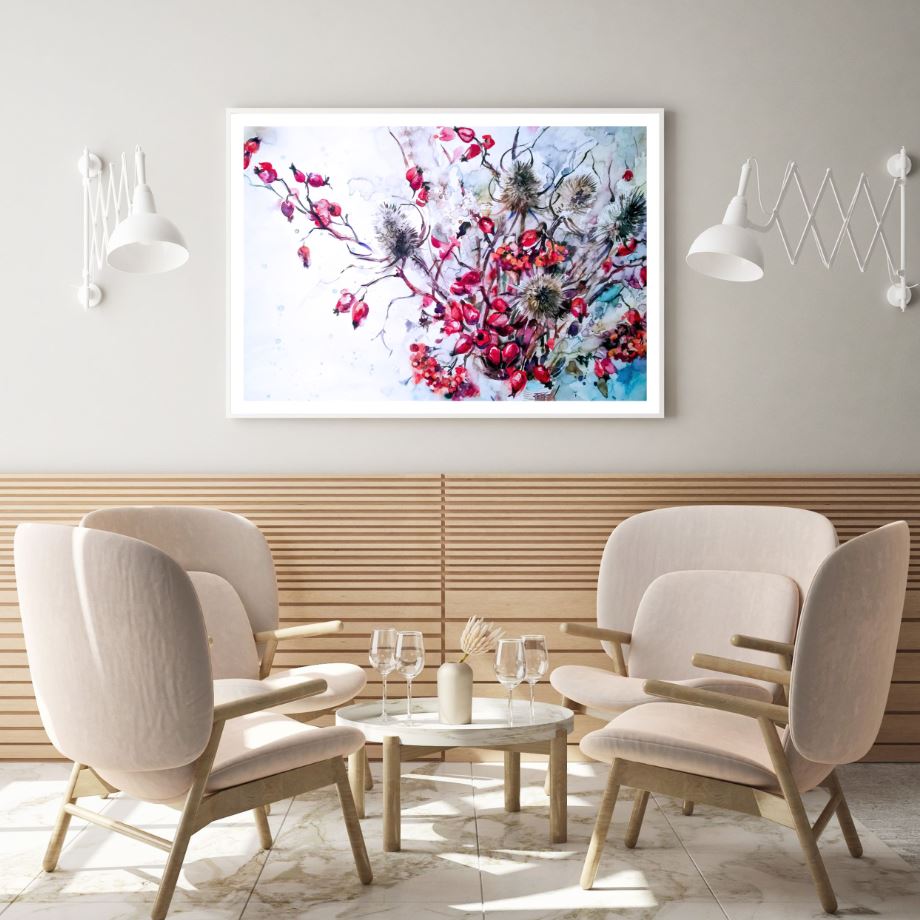 Fruit Tree Watercolor Painting Home Decor Premium Quality Poster Print Choose Your Sizes