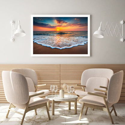 Stunning Sea Sunset Scenery Photograph Home Decor Premium Quality Poster Print Choose Your Sizes