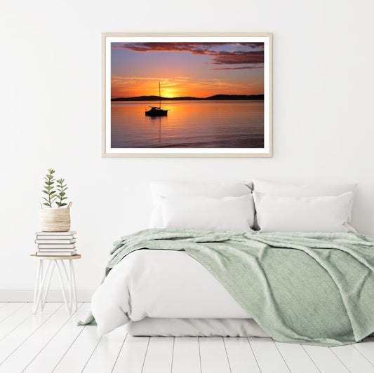 Stunning Sunset Sea Scenery Photograph Home Decor Premium Quality Poster Print Choose Your Sizes