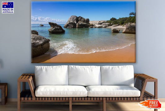 Beach with Rocks Stunning View Photograph Print 100% Australian Made