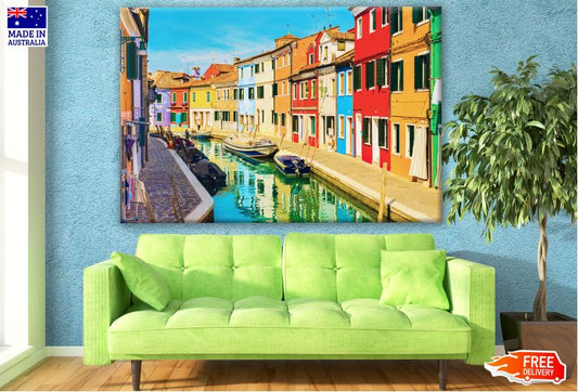 Canal View Between Buildings Print 100% Australian Made