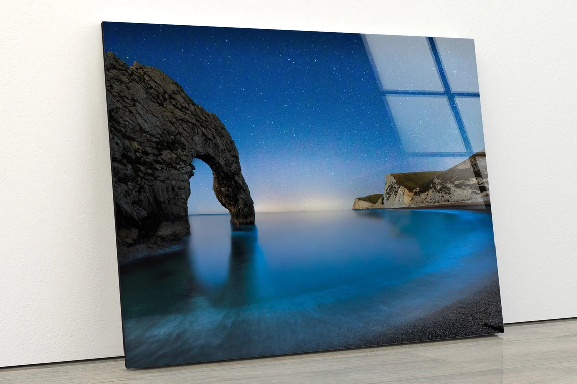 Sea & Cliff Photograph Acrylic Glass Print Tempered Glass Wall Art 100% Made in Australia Ready to Hang