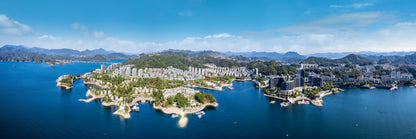 Panoramic Canvas Qiandao Lake & City View Photograph High Quality 100% Australian Made Wall Canvas Print Ready to Hang