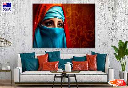 Face Covered Stylish Arab Girl Photograph Print 100% Australian Made