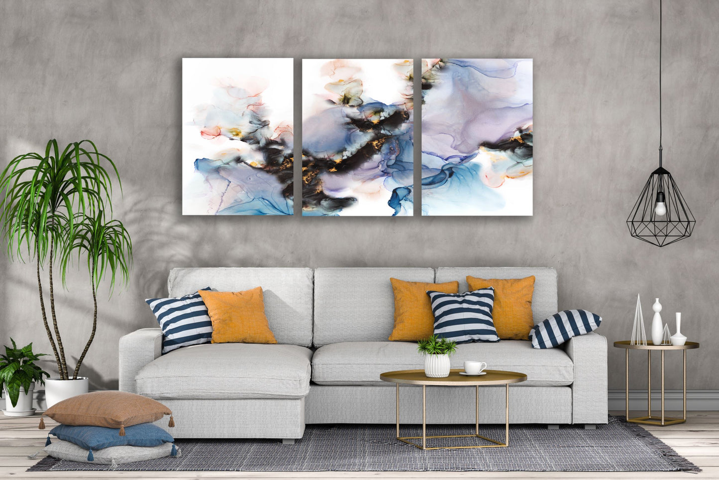 3 Set of Colorful Abstract Design High Quality Print 100% Australian Made Wall Canvas Ready to Hang