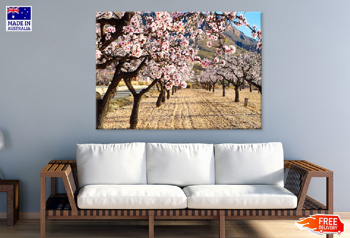 Blossom Trees Pathway Photograph Print 100% Australian Made