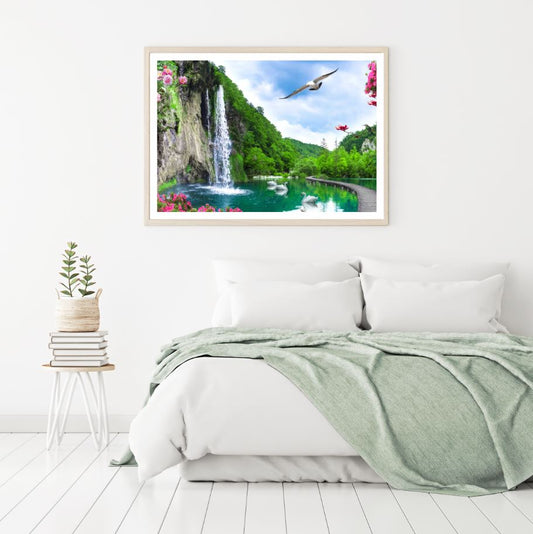 Stunning Waterfall Scenery View Home Decor Premium Quality Poster Print Choose Your Sizes