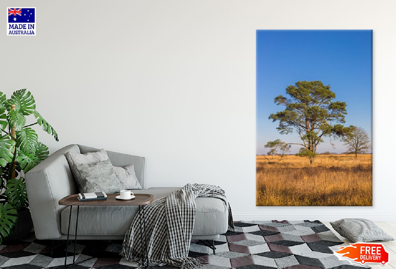 Alone Tree View on Noordsche Veld Photograph Print 100% Australian Made