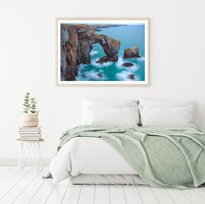 Stunning Rock Formation Near Sea Photograph Home Decor Premium Quality Poster Print Choose Your Sizes