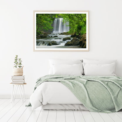 Stunning Waterfall Scenery View Photograph Home Decor Premium Quality Poster Print Choose Your Sizes