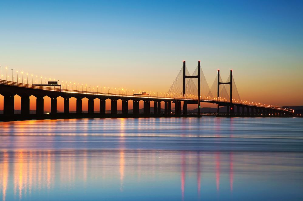 Bridge & Beach View in Sunset Photograph Print 100% Australian Made